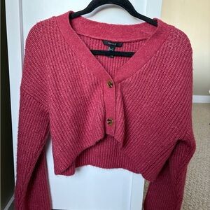 Forever 21 Rose Button-Up Cardigan